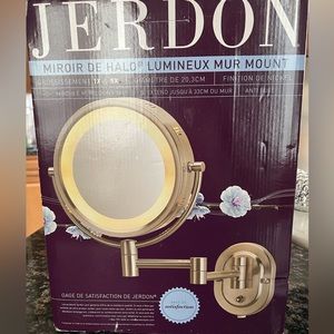 🆕 JERDON mirror wall Mount 1x-5x mangnification. NICKEL finish
